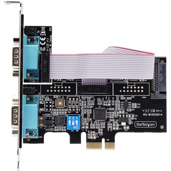 RS232C RS422 RS485シリアルインターフェースカード/PCIe x1/2ポート/921.6Kbps/Win & Linux/DB9 拡張 ボード StarTech.com