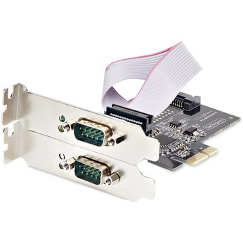 RS232C RS422 RS485シリアルインターフェースカード/PCIe x1/2ポート/921.6Kbps/Win & Linux/DB9 拡張 ボード StarTech.com