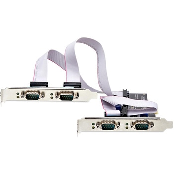 RS232C RS422 RS485インターフェースカード/PCI Express x1/4ポート/921.6Kbps/Win & Linux/DB9増設 拡張 StarTech.com
