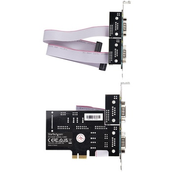 RS232C RS422 RS485インターフェースカード/PCI Express x1/4ポート/921.6Kbps/Win & Linux/DB9増設 拡張 StarTech.com