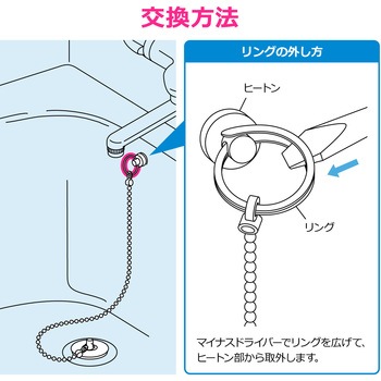 これエエやん ガオナ W型ゴム栓 お風呂 クサリ付き 長さ65cm 交換 ツバ付き 二重止水構造 フタ 水漏れ改善 GAONA(ガオナ)