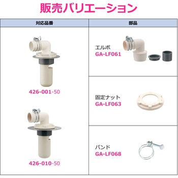 これエエやん ガオナ 洗濯機排水トラップ固定ナット カバー一体型 ビスを隠す クローム 交換 経年劣化 紛失 GAONA(ガオナ)