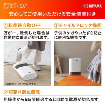 速暖!大風量セラミックファンヒーター 首振り 人感&室温センサー付 アイリスオーヤマ