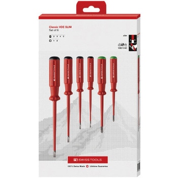 エレクトロ絶縁スリムドライバーセット(BOX) PB SWISS TOOLS(ピービースイスツールズ)