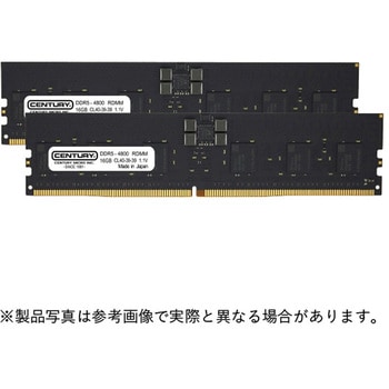 SV用 PC5-38400 DDR5-4800 288p RDIMM 1.1v 32GBkit(16Gx2)x8_1R CENTURY MICROY MICRO(センチュリーマイクロ)