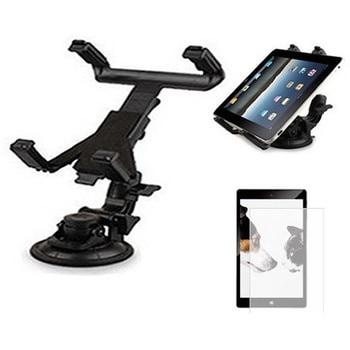 車載 アームスタンド ホルダー と APPLE iPad 第9世代 2021年版 10.2インチ 反射防止 保護フィルム セット メディアフューチャー
