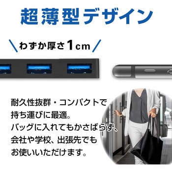 USB3.0 スリム4ポート ハブ と Lenovo ThinkPad P14s 2021年版 14インチ 反射防止 保護フィルム セット メディアフューチャー