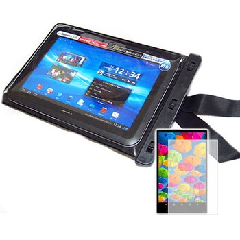 タブレット用 防水ケース 10インチ APPLE iPad 第9世代 2021年版 10.2インチ 反射防止 保護フィルム セット メディアフューチャー