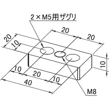 アルミフレーム System20 用スチールフットブラケット 青木精密工業