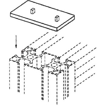 アルミフレーム System20 用端面キャップ 青木精密工業