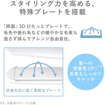 ストレート ヘアアイロン 26mm マイナスイオン 80~200℃(25段階調節) 立ち上がり約25秒 自動熱制御 自動電源OFF 海外対応 elims テスコム