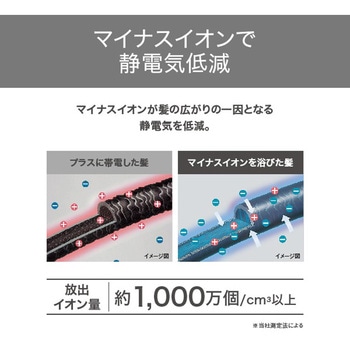 くるくるドライヤー カールドライヤー マイナスイオン ワイドキャッチブラシ 付け替え簡単 3段階切替 (DRY-SET-COOL) 先玉加工 ブラシ水洗いOK テスコム