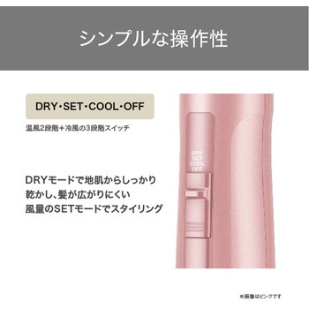 くるくるドライヤー カールドライヤー マイナスイオン ワイドキャッチブラシ 付け替え簡単 3段階切替 (DRY-SET-COOL) 先玉加工 ブラシ水洗いOK テスコム