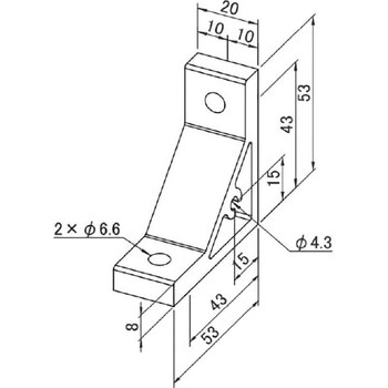 アルミフレーム System30 用アングルブラケット 青木精密工業