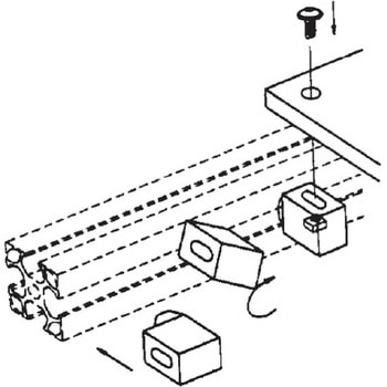 アルミフレーム System30 用アジャストブロック 青木精密工業