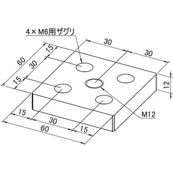 アルミフレーム System30 用スチールフットブラケット 青木精密工業