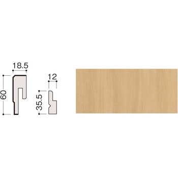 専用施工部材(システリアパネル10型/20型共通)額縁 木口塗装無し 大建工業