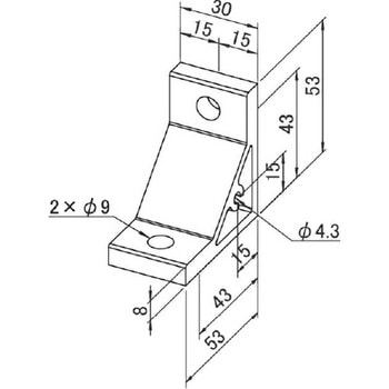 アルミフレーム System40 用アングルブラケット 青木精密工業