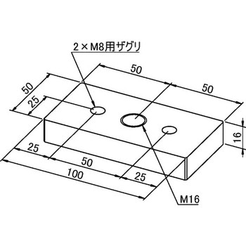 アルミフレーム System50 用スチールフットブラケット 青木精密工業