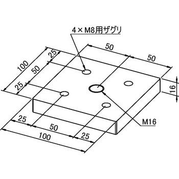 アルミフレーム System50 用スチールフットブラケット 青木精密工業