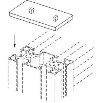 アルミフレーム System50 用端面キャップ 青木精密工業