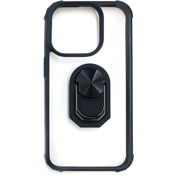 iPhone15Pro用耐衝撃スマホリング付きクリアケース エアージェイ