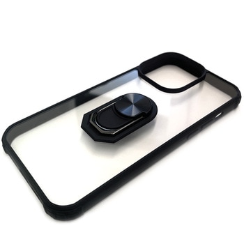 iPhone15Pro用耐衝撃スマホリング付きクリアケース エアージェイ