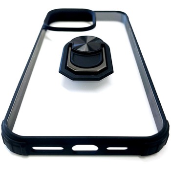 iPhone15Pro用耐衝撃スマホリング付きクリアケース エアージェイ