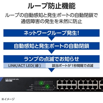 レイヤー2 Giga対応 PoE Webスマートスイッチ エレコム
