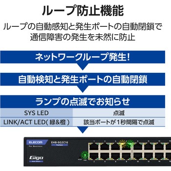 法人向け スイッチングハブ WEBスマート Giga対応 1000BASE-T対応 3年保証 エレコム