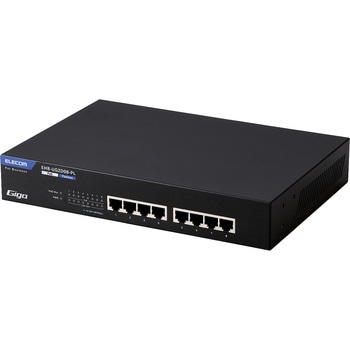 スイッチングハブ LANハブ レイヤー2 Giga対応 PoE アンマネージ 1000/100/10Mbps 金属筐体 - エレコム