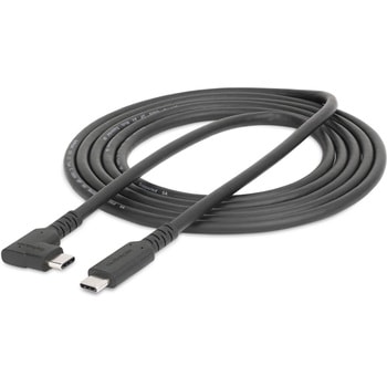 USB-Cケーブル/L字型コネクター/高耐久/2m/USB 3.2 Gen 1/4K60Hz DP Altモード/100W PD/アラミド繊維補強/同期 充電 StarTech.com
