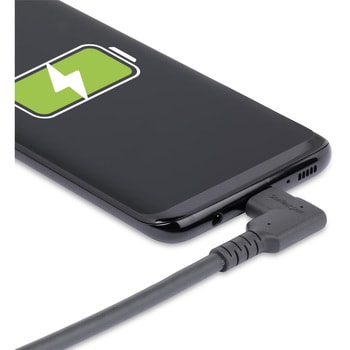 USB-Cケーブル/L字型コネクター/高耐久/2m/USB 3.2 Gen 1/4K60Hz DP Altモード/100W PD/アラミド繊維補強/同期 充電 StarTech.com