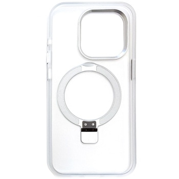 iPhone15Plus磁気ワイヤレス充電対応スタンドリング付背面ケース エアージェイ