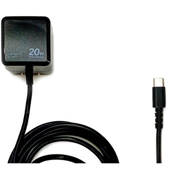 PD20W対応AC充電器直付けTYPE-C BK - エアージェイ