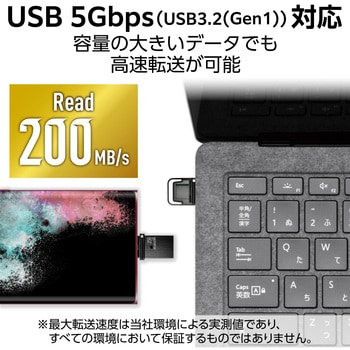USBメモリ 256GB USB3.2(Gen1) 【Type-C/USB A 両対応】 キャップ式 セキュリティ機能対応 エレコム