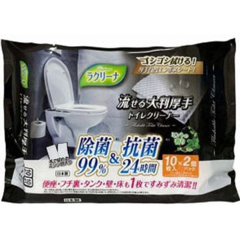 ラクリーナ大判厚手流せるトイレクリーナー 昭和紙工
