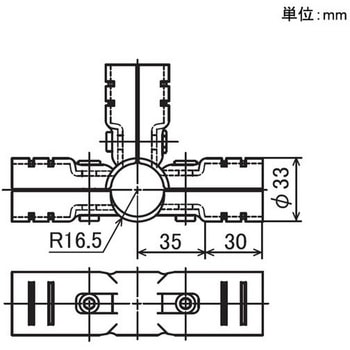 Φ27ステンレス製イレクターパイプ用 メタルジョイント 矢崎化工