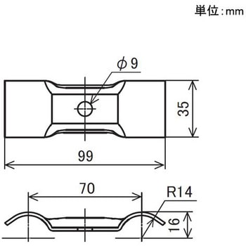 Φ27ステンレス製イレクターパイプ用 押え板 矢崎化工