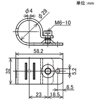 Φ27ステンレス製イレクターパイプ用 フラットサドル 矢崎化工