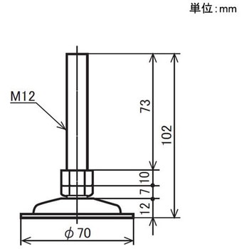 Φ27ステンレス製イレクターパイプ用 アジャスターボルト 矢崎化工