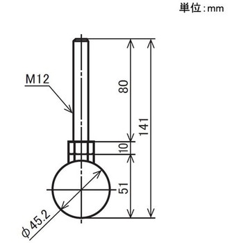 Φ27ステンレス製イレクターパイプ用 アジャスターボルト 矢崎化工