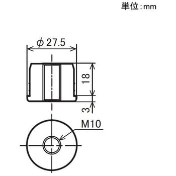 Φ27ステンレス製イレクターパイプ用 ニッケルインサートナット 矢崎化工
