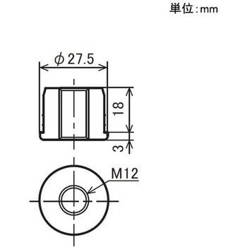 Φ27ステンレス製イレクターパイプ用 ニッケルインサートナット 矢崎化工