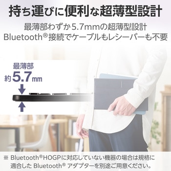 キーボード 無線 Bluetooth パンタグラフ式 ミニ テンキーレス コンパクト 薄型 充電式 スタンド付 マルチペアリング(3台) 日本語配列 Slint エレコム