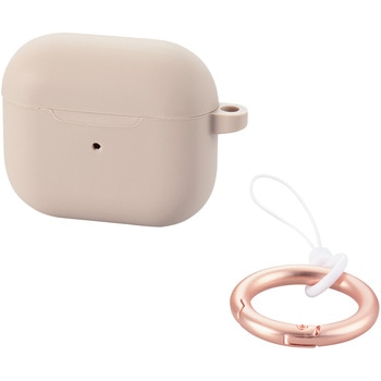 AirPods 第3世代 ケース シリコン 衝撃吸収 落下防止 カラビナ付 ケース一体型コネクターキャップ付き &me エレコム