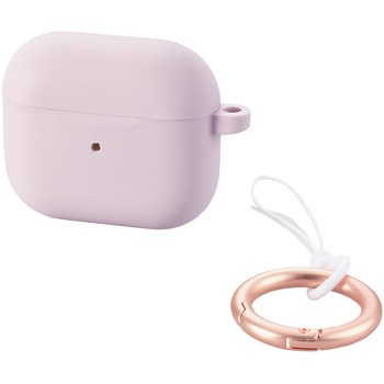 AirPods 第3世代 ケース シリコン 衝撃吸収 落下防止 カラビナ付 ケース一体型コネクターキャップ付き &me エレコム