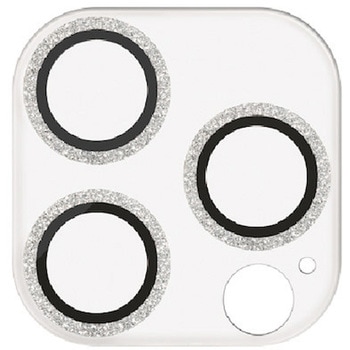 iPhone14Pro/14ProMax カメラフィルム ガラス グリッター仕様 高透明 表面硬度10H 指紋防止 &me エレコム