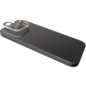 iPhone15Pro/15ProMax カメラフィルム ガラス 高透明 表面硬度10H 指紋防止 &me エレコム