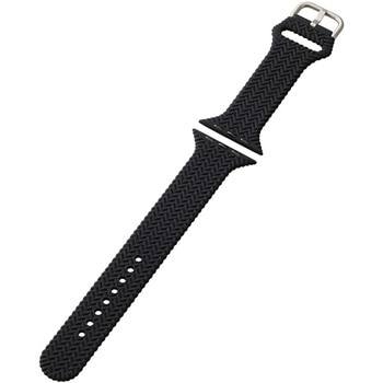 アップルウォッチバンド Ultra 2/Ultra/SE(第2/第1世代)/Series9 8 7 6 5 4 3 2 1 シリコン 編み込み風 エレコム